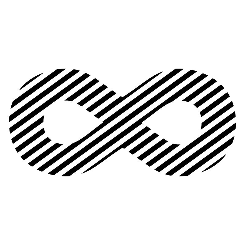 Signe de l'infini - rayures de modèle