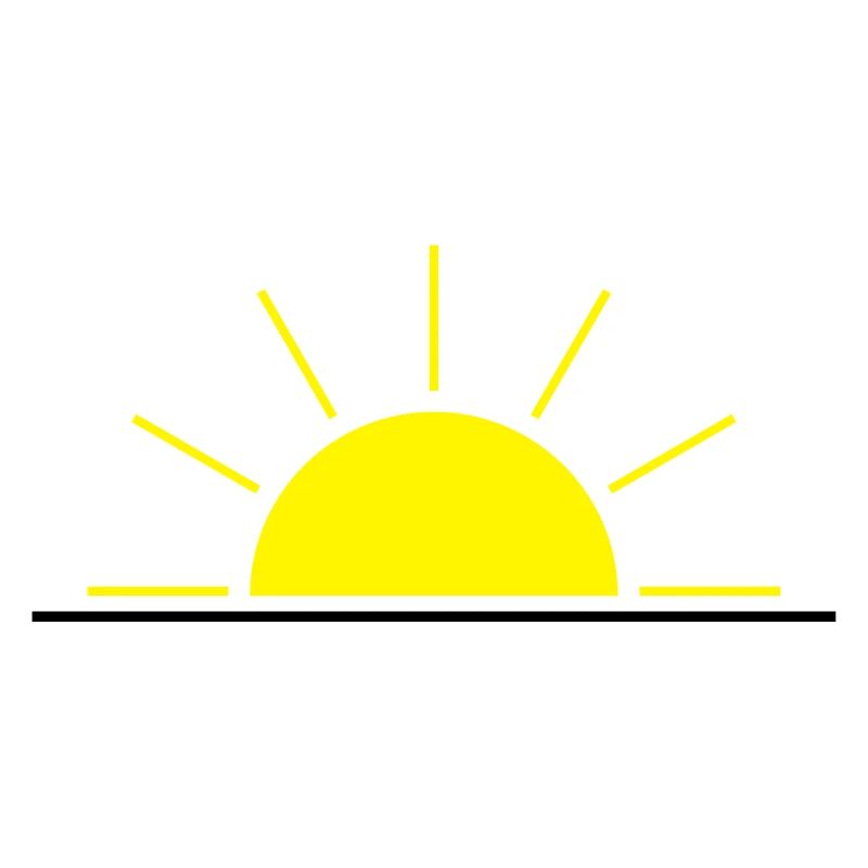 Sonnenaufgang oder Sonnenuntergang gelb