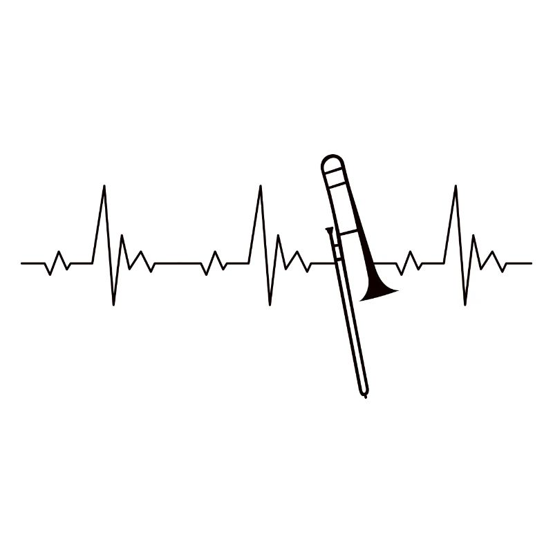 Trombone heartbeat frequency pulse ECG