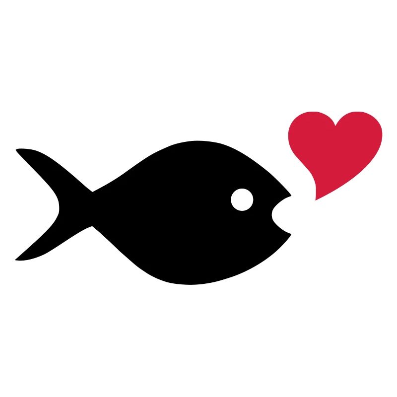 ★ couleurs de conception modifiables ★ poisson, coeur, bulle d'air