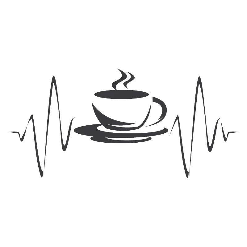 Kaffee Cafe Herzschlag Symbol icon Logo Grafik