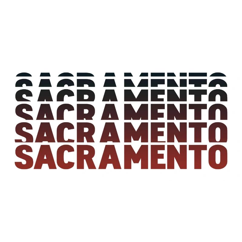 Sacramento Gradient Lettering Multiple