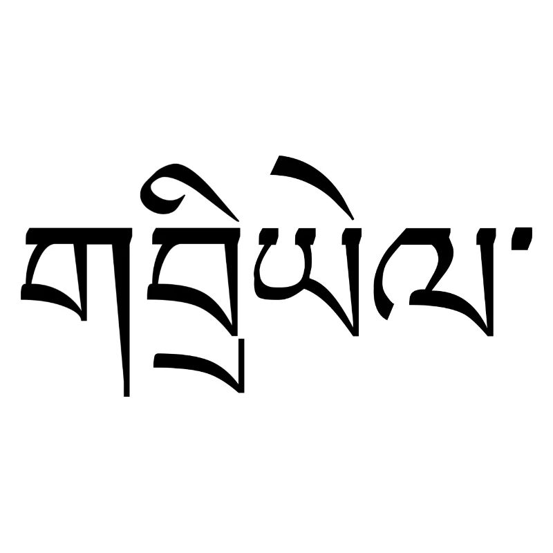 Tibetan Calligraphy Name Gabriel Black Typo
