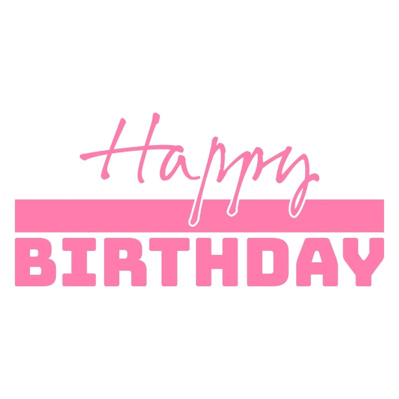 Tshirt joyeux anniversaire rose