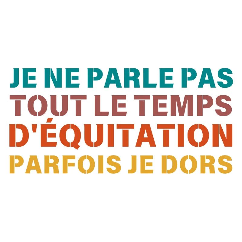 je ne parle pas que d equitation Retro