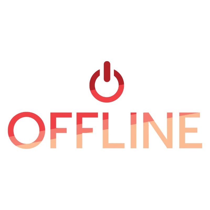 offline lettering - red off button