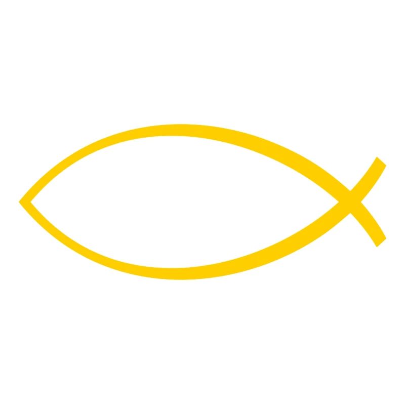 Ichtus fish yellow