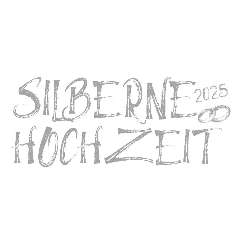 Silberne Hochzeit 2025 mit silbernen Ringen