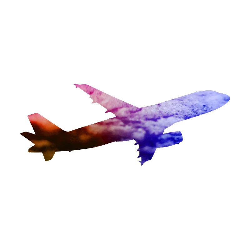 Colored airplane / Space galaxy
