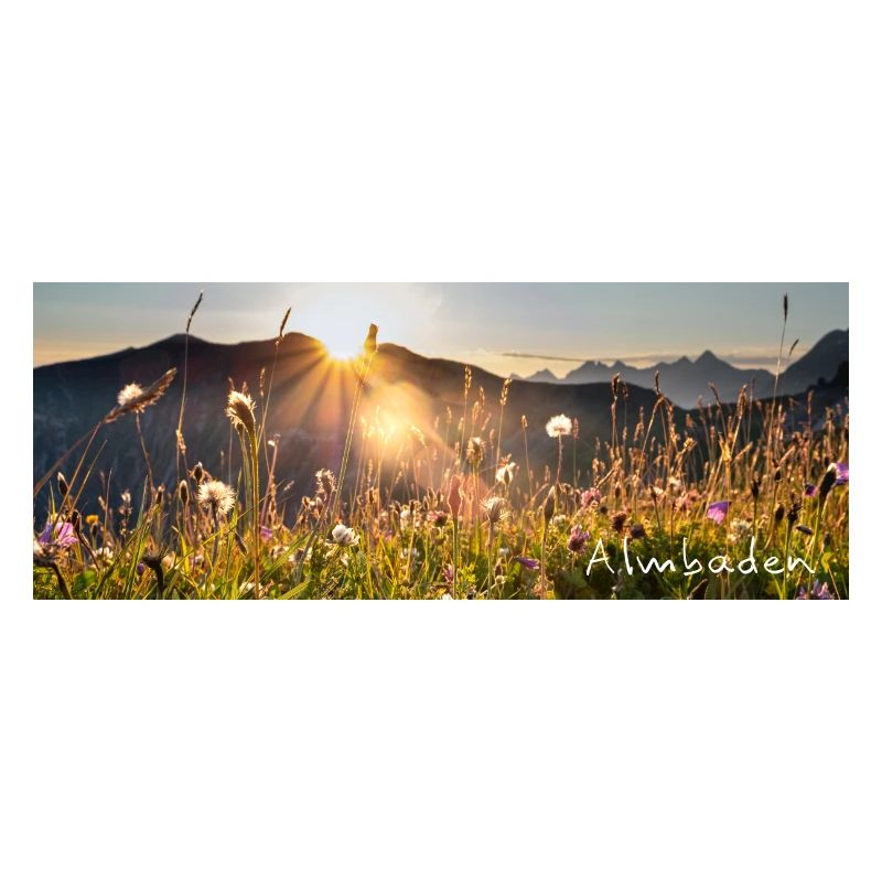 Alpine meadow at sunset - Alpine panorama