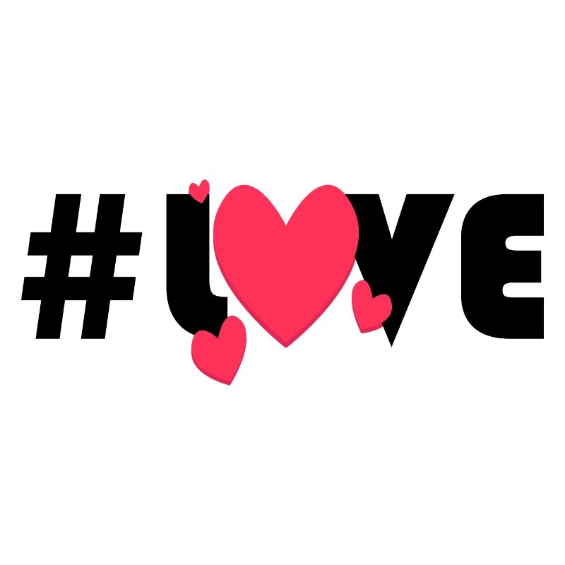 Red Hearts on Black Background