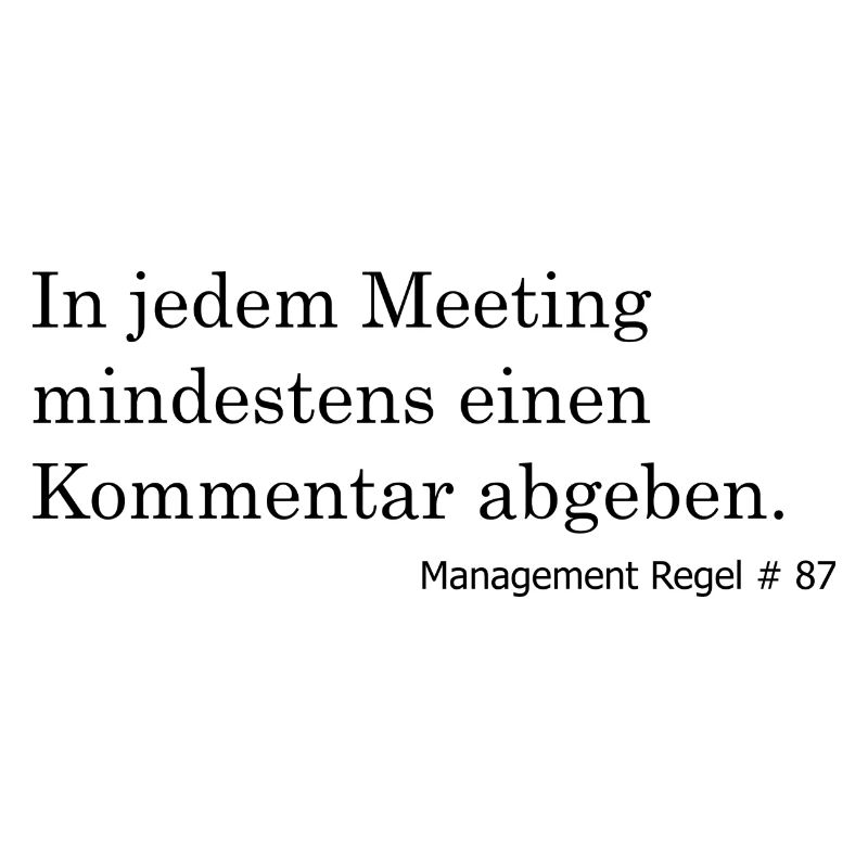 Mindestens ein Kommentar pro Meeting