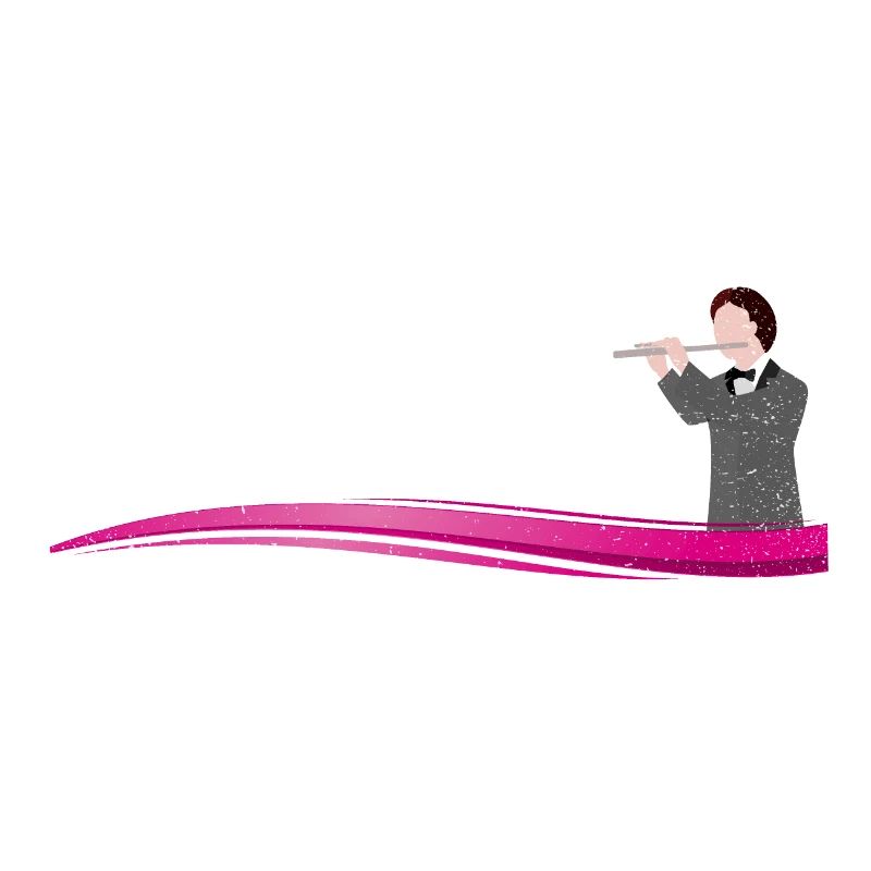 Flutist on Wave | Flute player on a wave