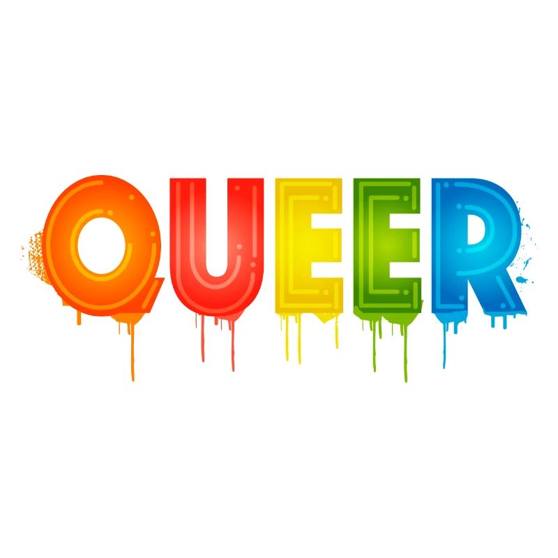 Queer Typografie Pride-Monat Gleiche Rechte LGBTQ