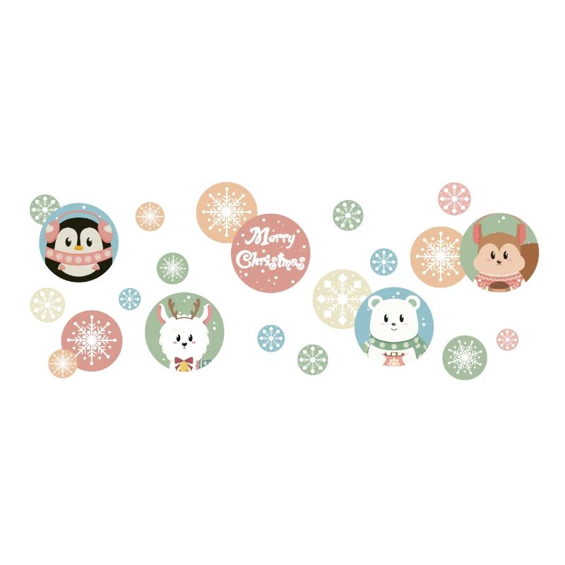 Cute Animals - Merry Christmas - Pattern