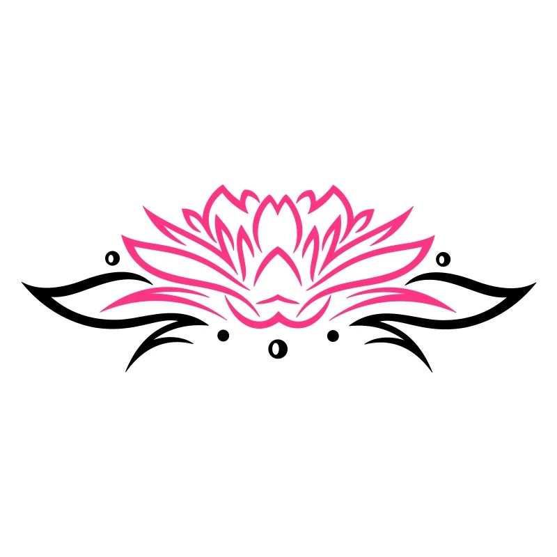 Lotus, Lotusblüte mit Blättern