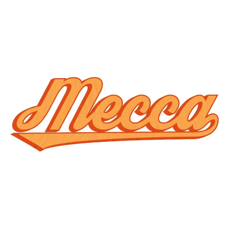 Lettrage rétro de La Mecque