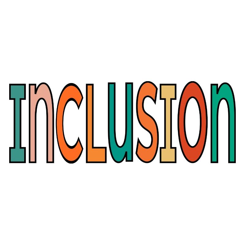 Retro Lettering Inclusion - Diversity Equality