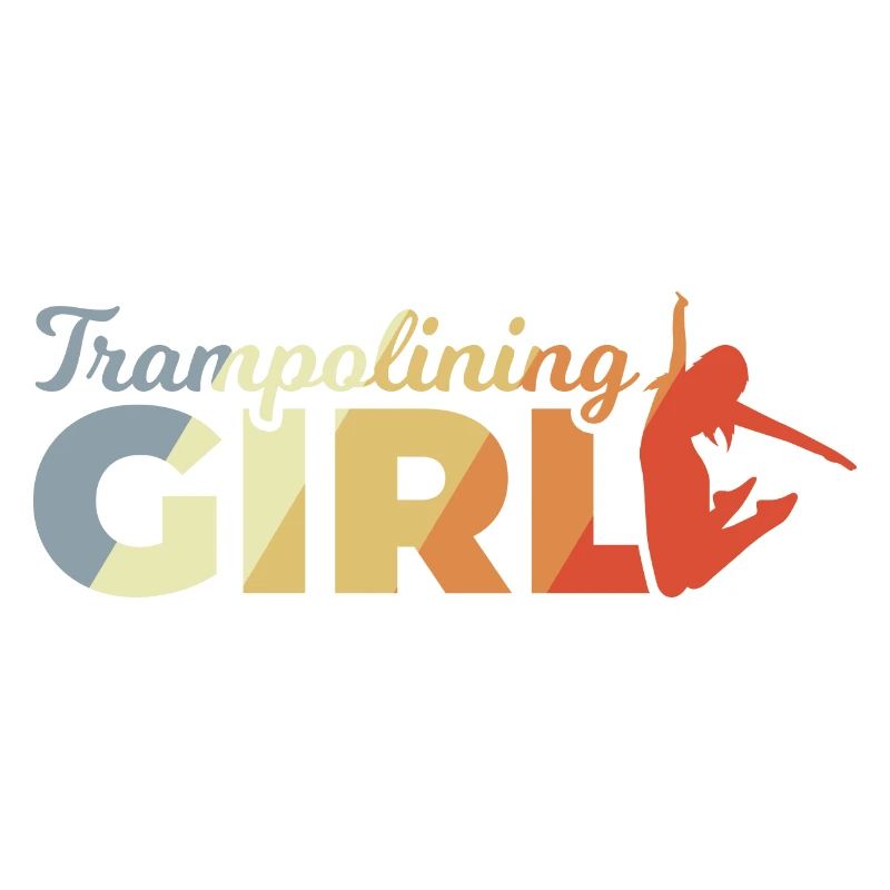 Lustiges Trampolin Mädchen