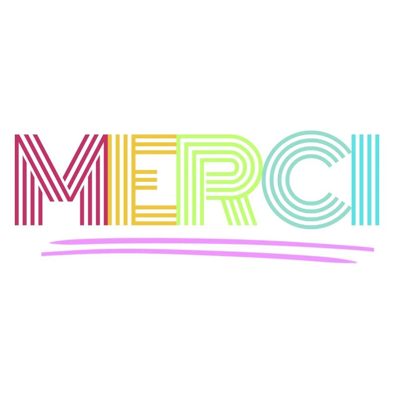 MERCI - Dankeschön - Regenbogen - Danke