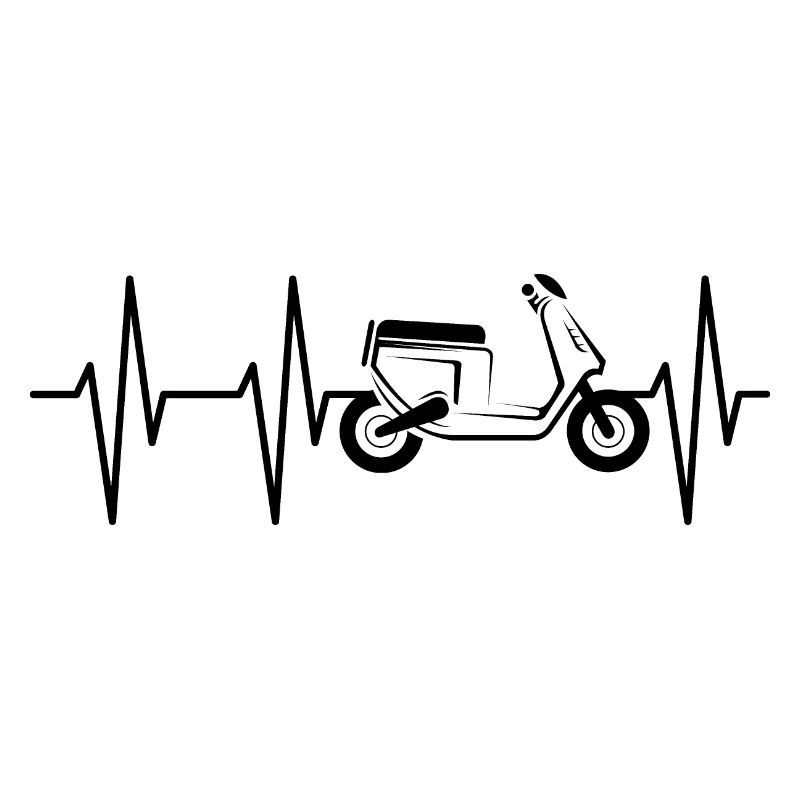 Herzschlag puls symbol roller scooter moped Icon