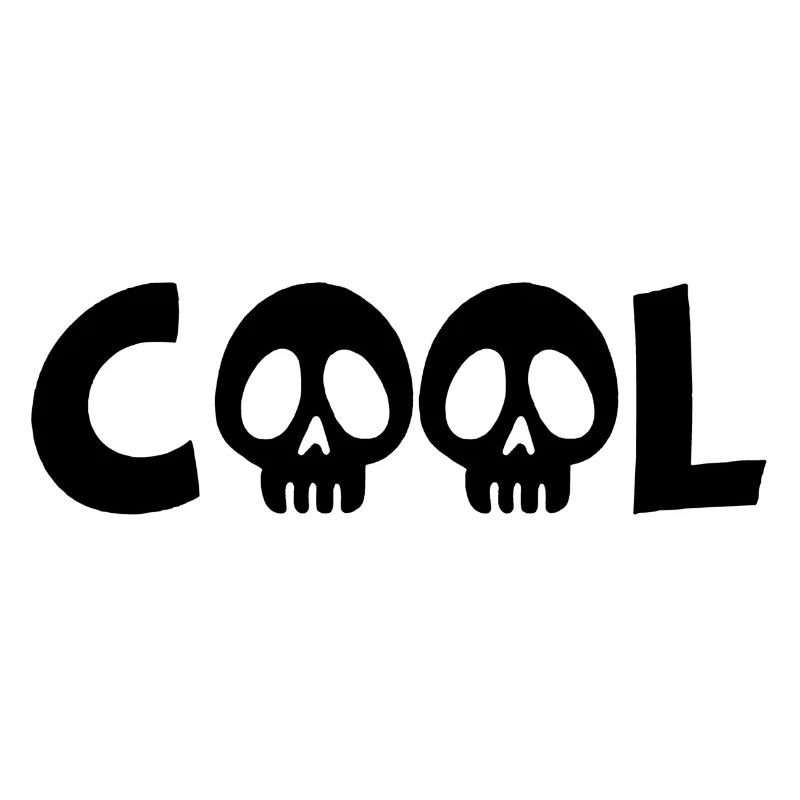 Crâne et cool (noir)