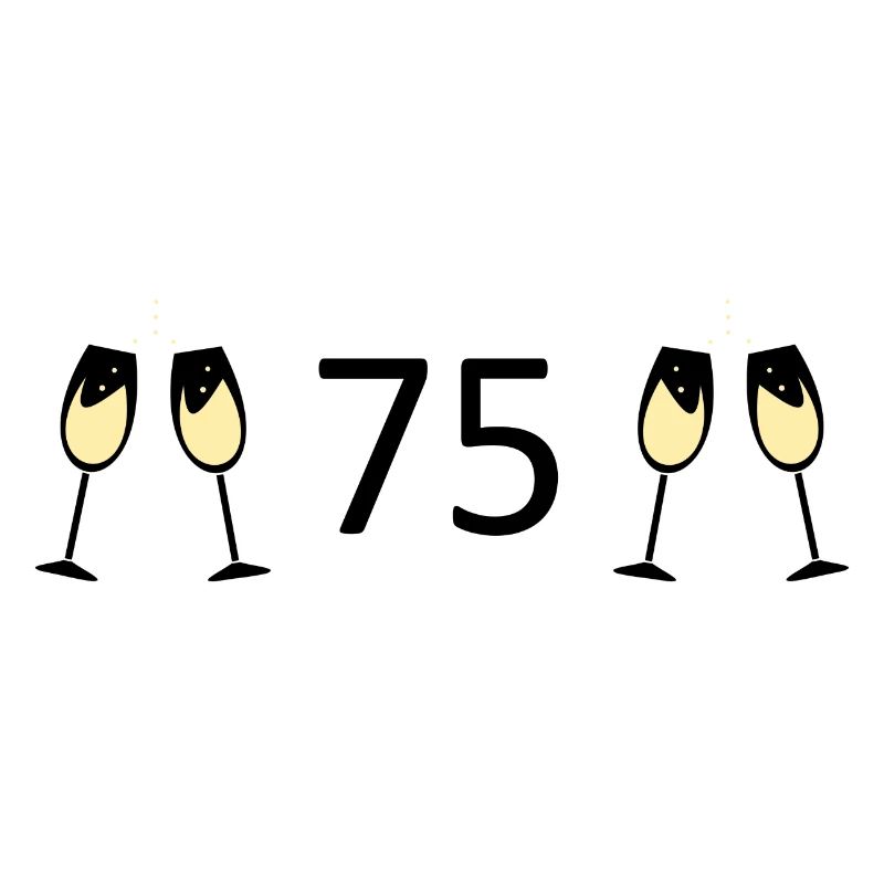 75e anniversaire 75 ans 75 Numéro 75 Noir