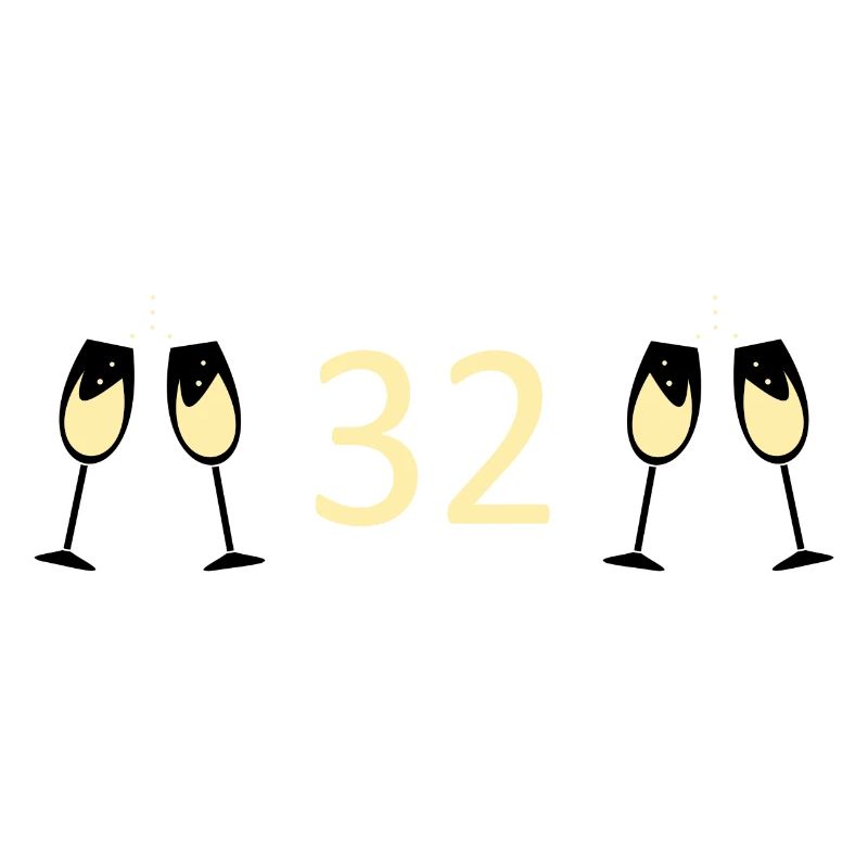 32e anniversaire 32 ans 32 ans numéro 32