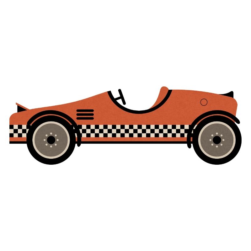Red Textured Race Car