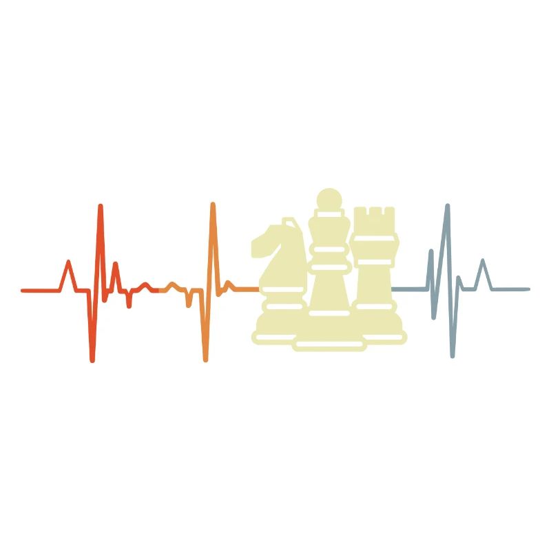 Pièces d’échecs Cardiogramme