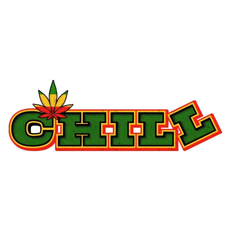 Psychedelic Chill Cannabis Word Art
