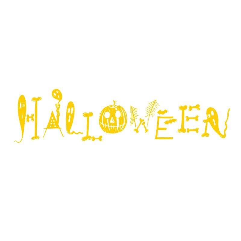 Halloween bone ghost pumpkin font