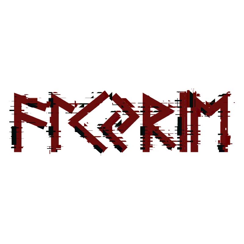 Lettres Valkyrie runes rouges