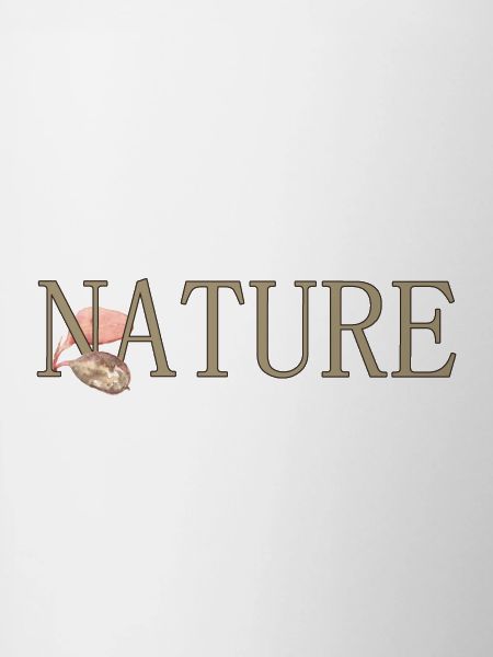 text with leaves