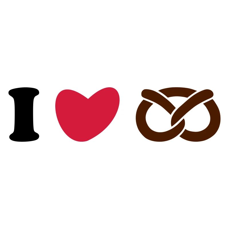 ★ Designfarben änderbar ★ Ich liebe Brezel