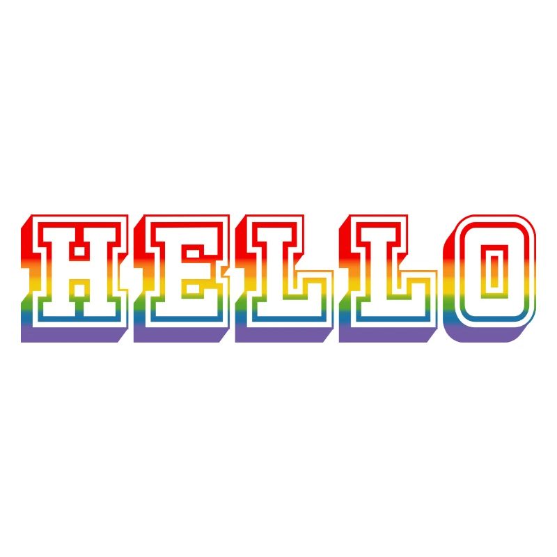 LGBTQI HELLO rainbow tshirt