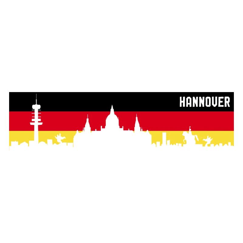 Hanover Germany Flag Lower Saxony Skyline