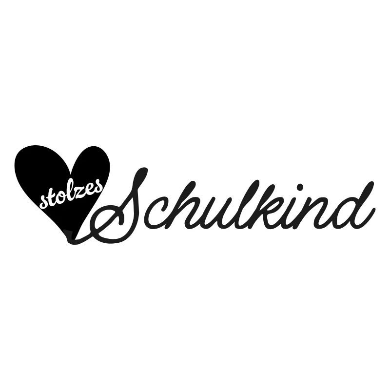 stolzes Schulkind schwarz