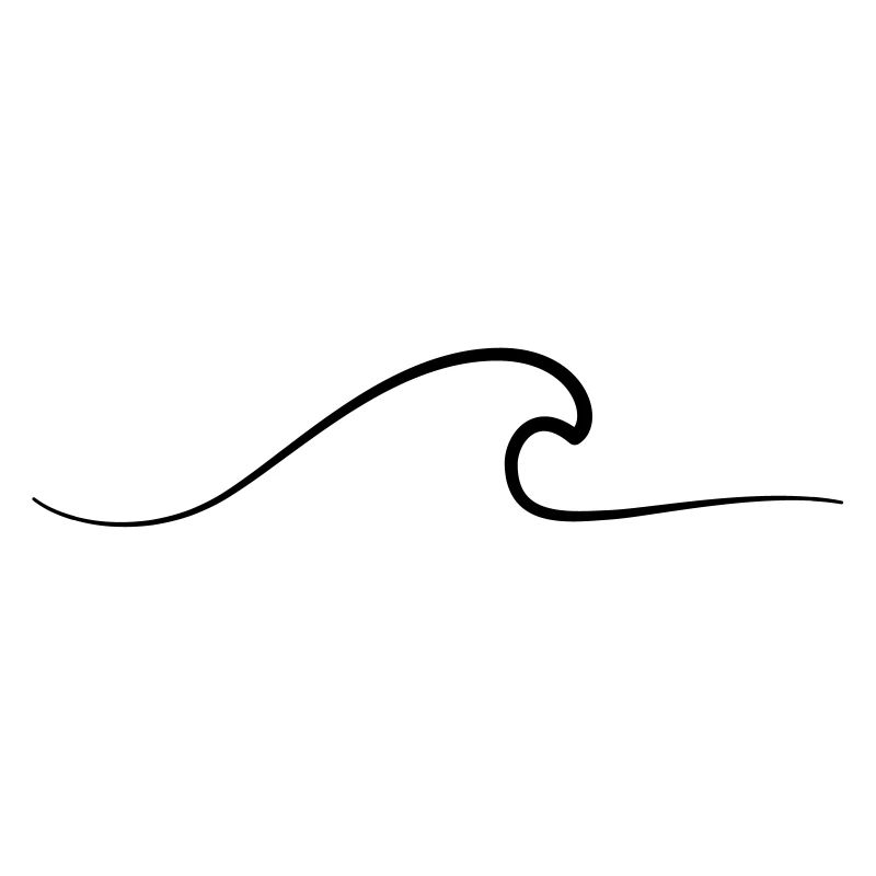 Wave Icon Outline Surfing Wave Sea