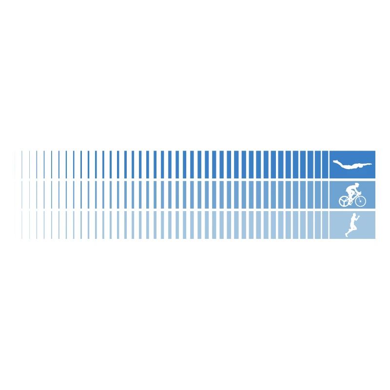 Azure Gradient Barcode Bird