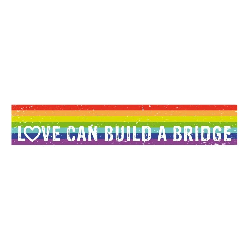 L’amour peut construire un pont Conception arc-en-ciel