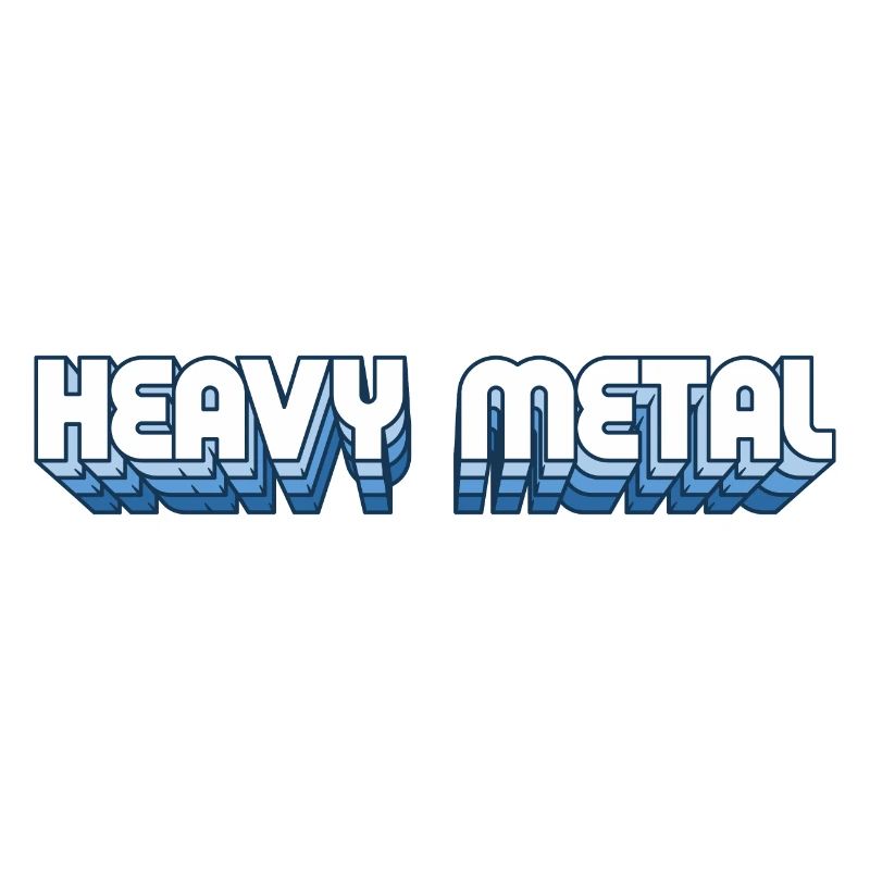 Heavy Metal Retro Style Text Logo