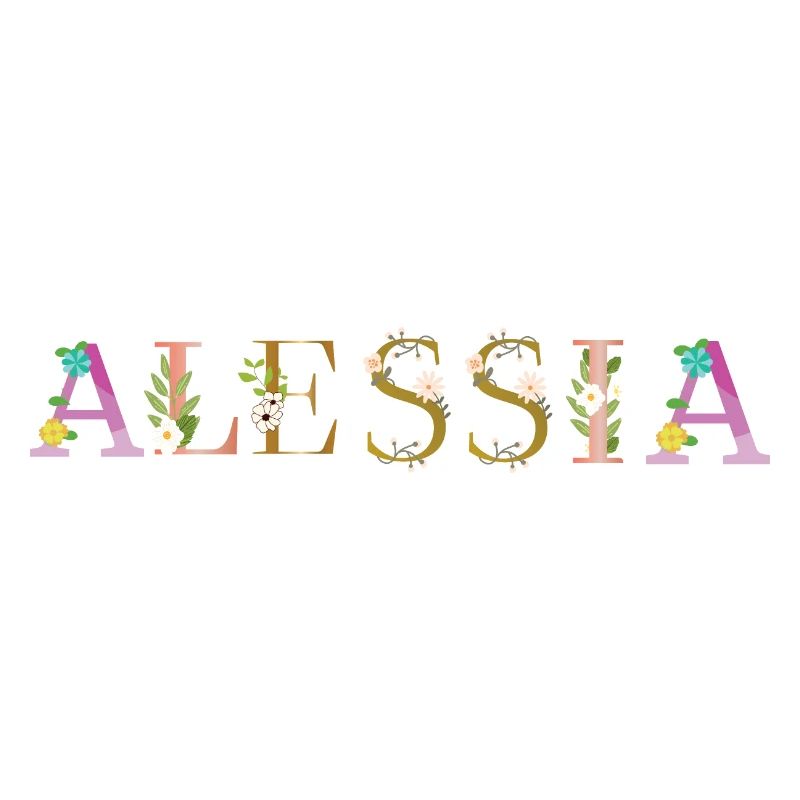 Le nom d’ALESSIA est fleuri