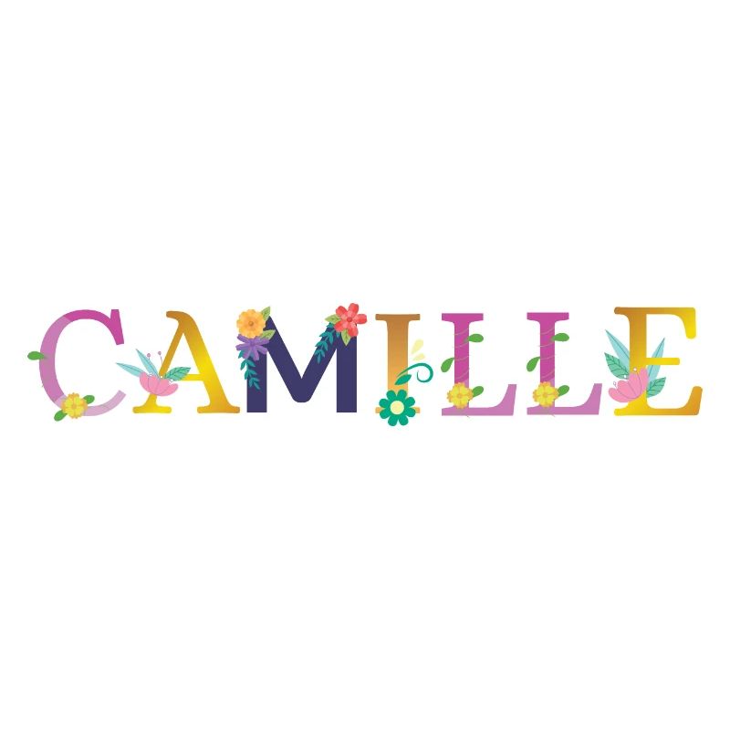 CAMILLE Name mit Blumen geschmückt