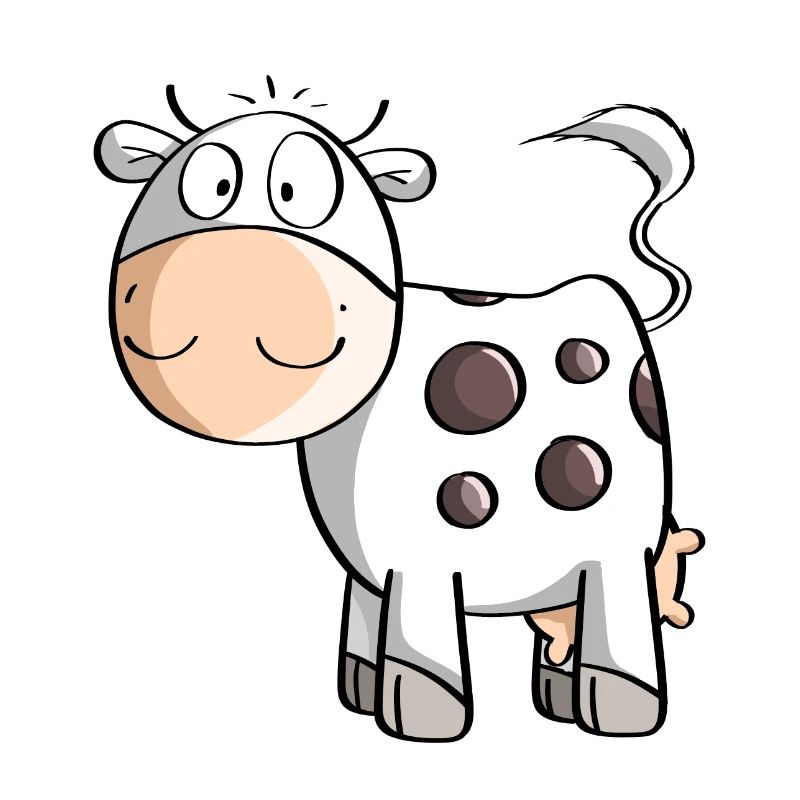 Funny Dotted Cow - Cows - Comic - Kids