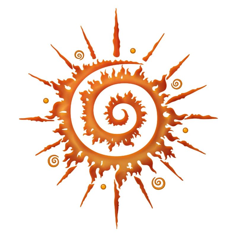 Soleil d'été, moulinet, orange