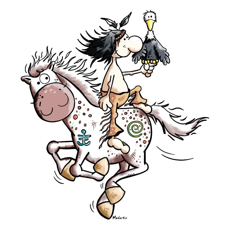 Indianer mit Pferd