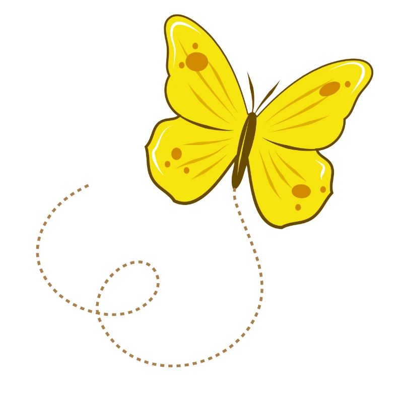 Papillon papillon citron dansant dans les airs