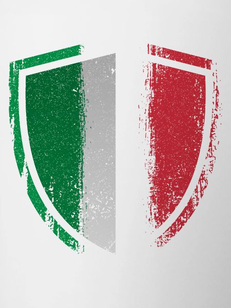 Italy Shield Brushed Flag