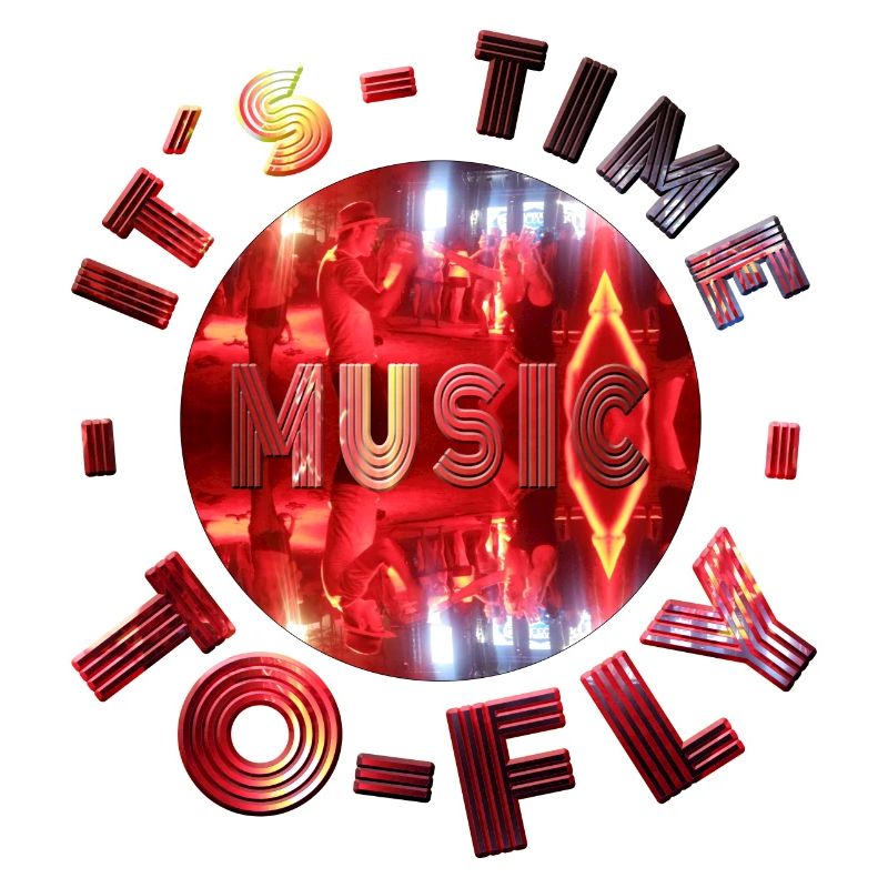 Neon Musik-Design mit Tanzatmosphäre Party
